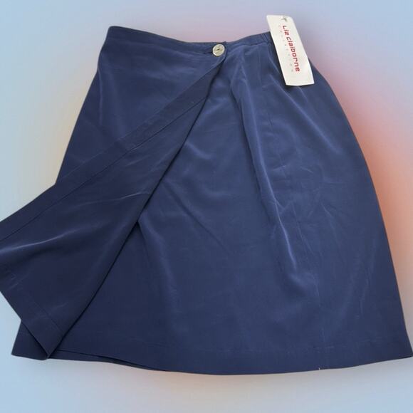 LIZ CLAIBORNE Women’s 4 Navy Blue Lightweight Skirt - Picture 2 of 4